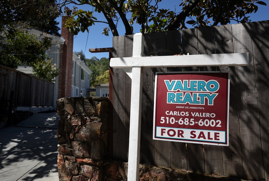 A sign is posted in front of a home for sale on August 7, 2024 in San Rafael, California.